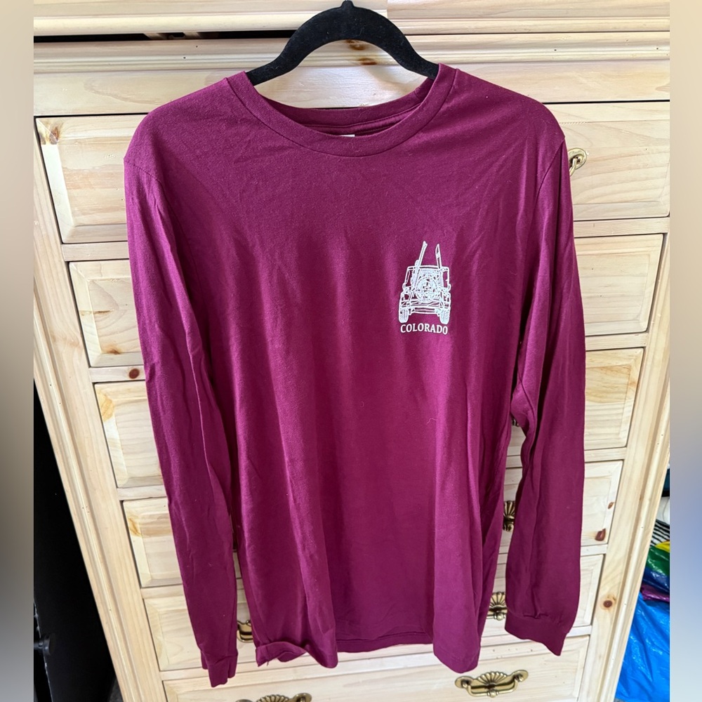 Bella Canvas Red Long Sleeve Tee with Crew Neck